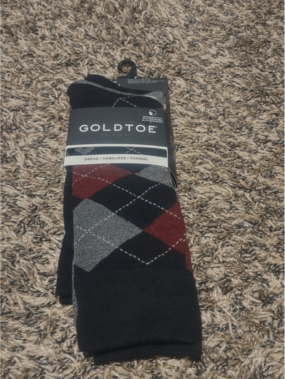 Men's GoldToe Crew Sock Size 6-12.5 (shoe size)